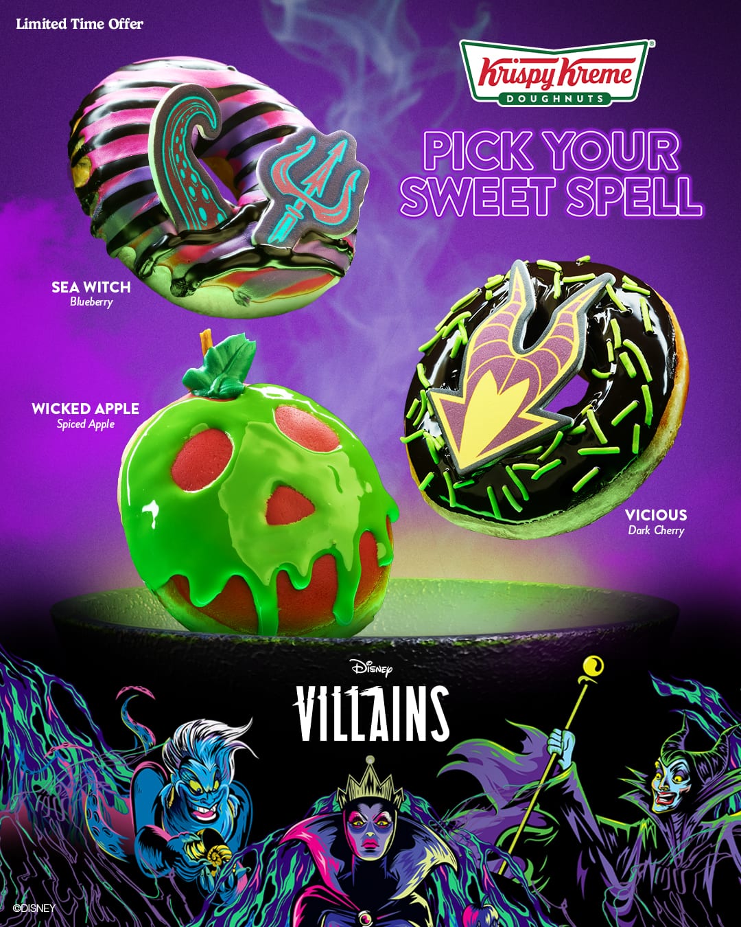 Krispy Kreme Disney Villains Halloween Donuts